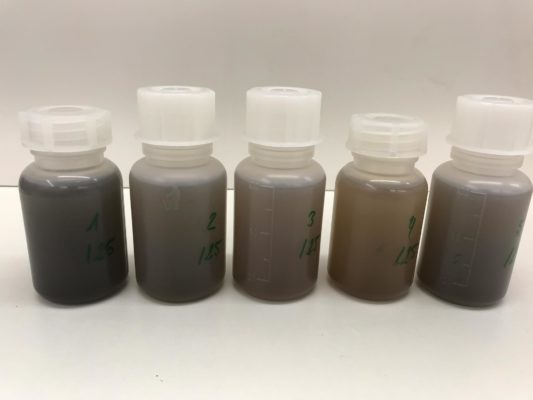 Jar test for manure treatment