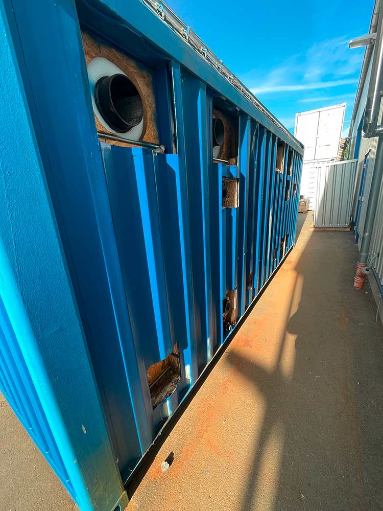 ClearFox containerized treatment plant for a gold mining worker camp