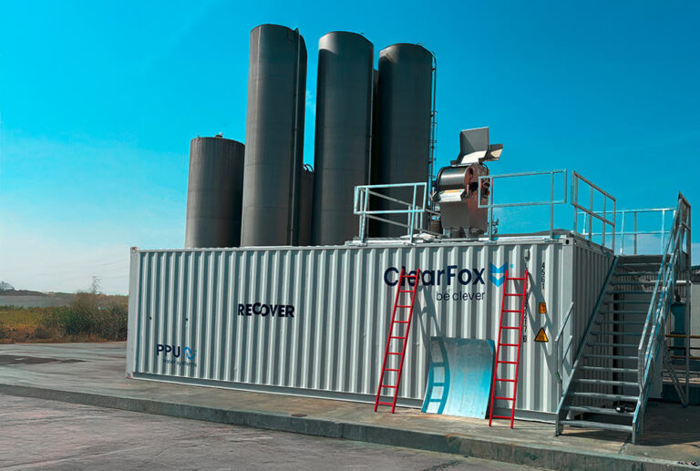 ClearFox containerized plastic recycling wastewater treatment plant