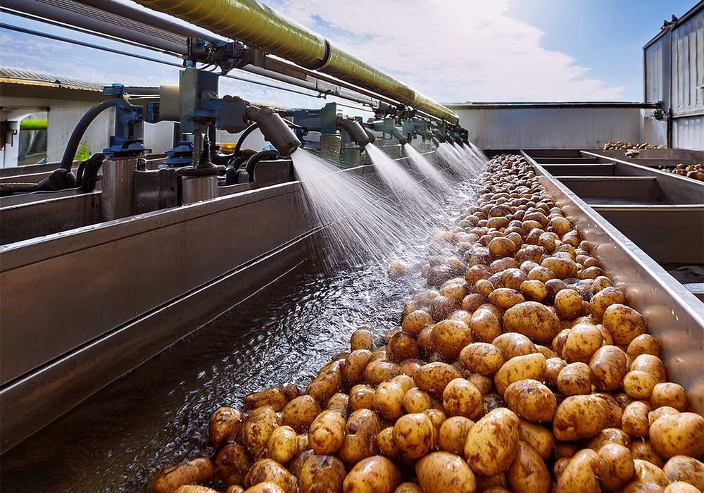Potato washing wastewater treatment