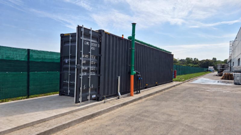 ClearFox® containerised wastewater treatment plant at a plastic recycling facility in Croatia