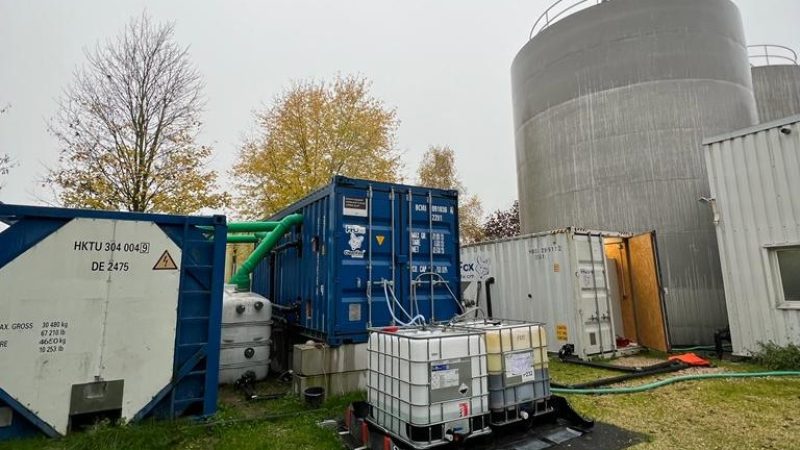 pilot system for wastewater treatment for dairy